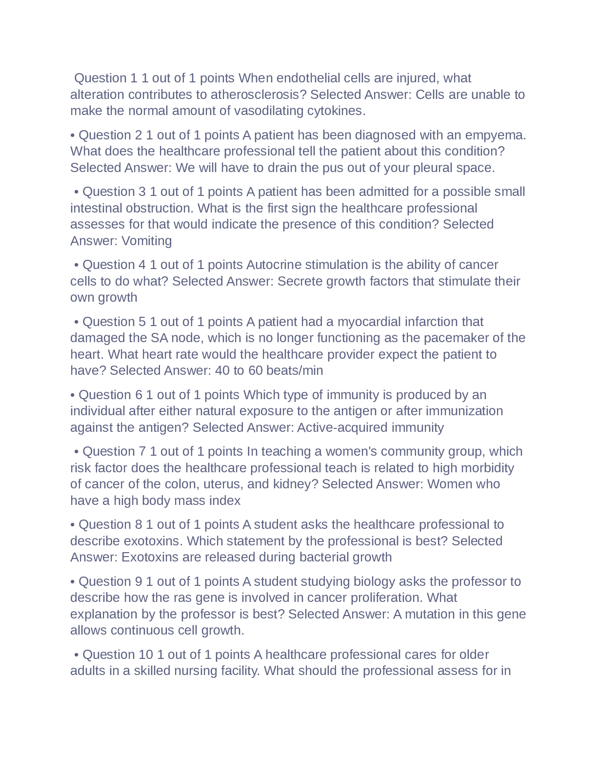 Preview image of NURS 6501 Advanced Pathophysiology Midterm document